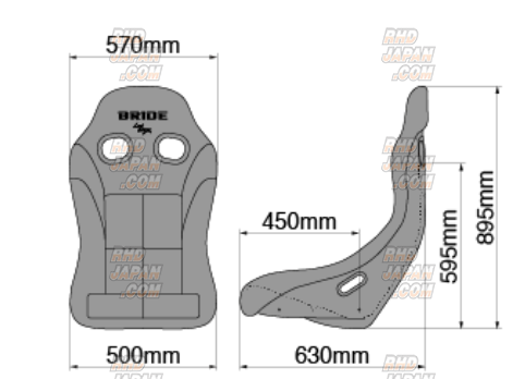 BRIDE ZIEG IV Wide Low Max Full Bucket Seat - Gradation Logo FRP